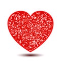 Elegancy shine red heart sign - for stock Royalty Free Stock Photo